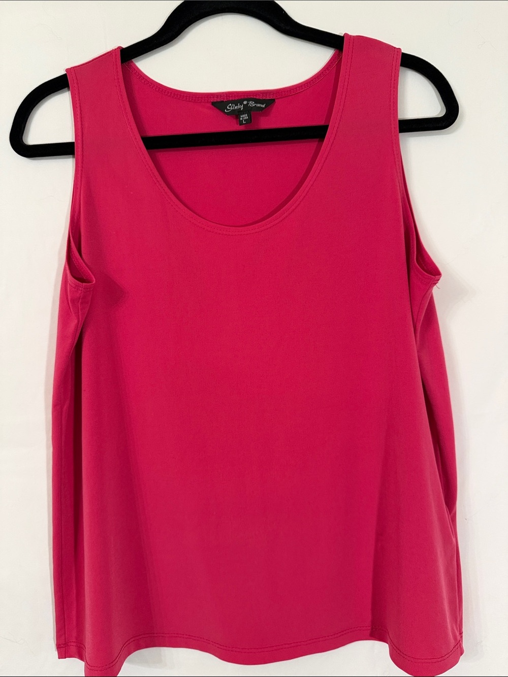 Slinky Brand Hot Pink Scoop Neck Tank Top